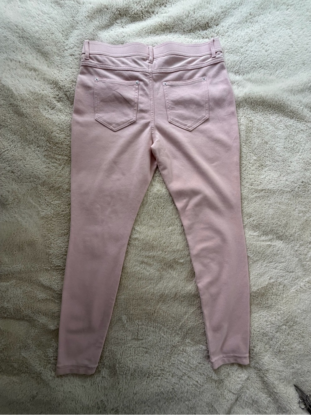 HUE Piqué Skimmer Pants Pink Size L NWT Stretch Skinny Ankle Pants - Picture 2 of 10